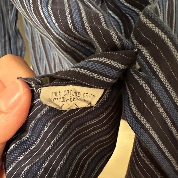 Harry Rosen Men’s Blue Pinstripe 100% Cotton Button Down Shirt Size Large - Picture 10 of 10
